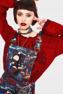 Jawbreaker City Lights Of Paradise Dungaree Style Dress -Cheap GOTHIC DRESSES Store city lights of paradise dungaree style dress jawbreaker 6 300x