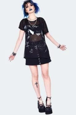 Jawbreaker Coming For You Longline Mesh Top -Cheap GOTHIC DRESSES Store coming for you longline mesh top tpa 2609 02.1438 300x
