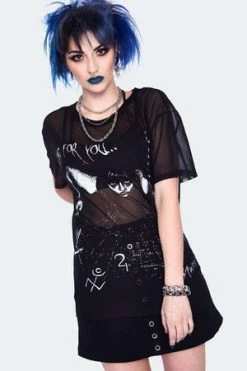 Jawbreaker Coming For You Longline Mesh Top -Cheap GOTHIC DRESSES Store coming for you longline mesh top tpa 2609 04.1438 300x