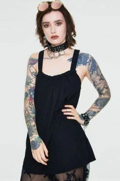 Jawbreaker Crepe Fashion Top -Cheap GOTHIC DRESSES Store crepe fashion top jawbreaker 3 300x