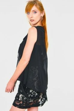 Jawbreaker Dark Chiffon Top 8 Jawbreaker Dark Chiffon Top -Cheap GOTHIC DRESSES Store dark chiffon top jawbreaker 3 300x