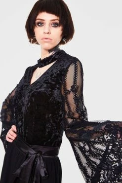 Jawbreaker Dark Elven Velvet Top -Cheap GOTHIC DRESSES Store dark elven velvet top jawbreaker 4 300x