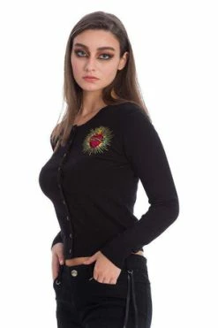 Banned Dark Heart Cardigan -Cheap GOTHIC DRESSES Store dark heart cardigan banned 3 300x