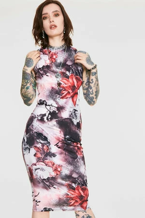 Jawbreaker Dark Passions Floral Tie Up Dress 1 Jawbreaker Dark Passions Floral Tie Up Dress