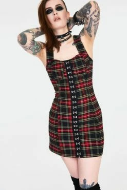 Jawbreaker Disgraced Tartan Bodycon Dress