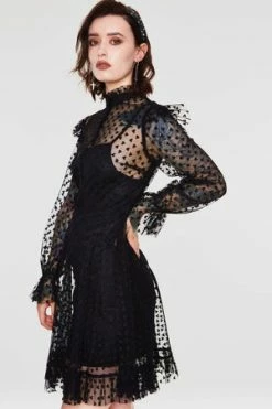 Jawbreaker Don't Mesh With My Heart Ruffled Skater Dress -Cheap GOTHIC DRESSES Store dont mesh with my heart ruffled skater dress jawbreaker 3 300x