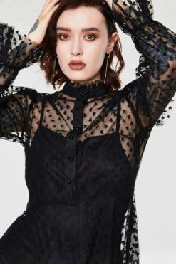 Jawbreaker Don't Mesh With My Heart Ruffled Skater Dress -Cheap GOTHIC DRESSES Store dont mesh with my heart ruffled skater dress jawbreaker 5 300x