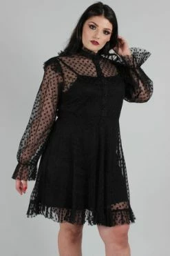 Jawbreaker Don't Mesh With My Heart Ruffled Skater Dress -Cheap GOTHIC DRESSES Store dont mesh with my heart ruffled skater dress jawbreaker 6 300x