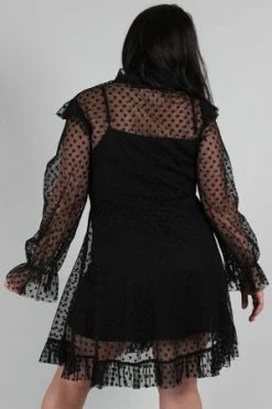 Jawbreaker Don't Mesh With My Heart Ruffled Skater Dress -Cheap GOTHIC DRESSES Store dont mesh with my heart ruffled skater dress jawbreaker 7 300x