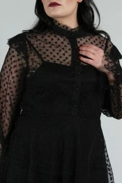 Jawbreaker Don't Mesh With My Heart Ruffled Skater Dress -Cheap GOTHIC DRESSES Store dont mesh with my heart ruffled skater dress jawbreaker 9 300x