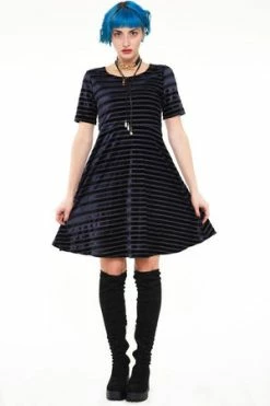 Jawbreaker Black Velvet Stripe Dress -Cheap GOTHIC DRESSES Store dra 9351 bi 01 7ad96b34 ec54 4abb aff2 f288daf06d6a 300x