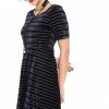 Jawbreaker Black Velvet Stripe Dress