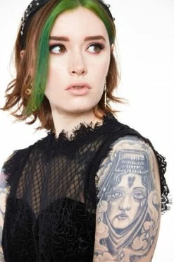 Jawbreaker Embroidered Rose Velvet Skater Dress -Cheap GOTHIC DRESSES Store dra 9357 bi 04 300x