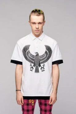 Long Clothing Eagle Polo Shirt – Unisex -Cheap GOTHIC DRESSES Store eagle polo shirt unisex long clothing 3 300x
