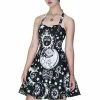 Dr Faust Enzyme Washed Celestial Black Mini Dress - Poppy