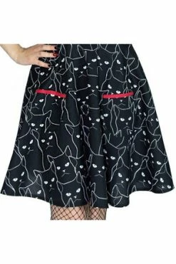 Dr Faust Evil Cats Black Mini Dress - Gatta -Cheap GOTHIC DRESSES Store evil cats black mini dress gatta dr faust 3 300x