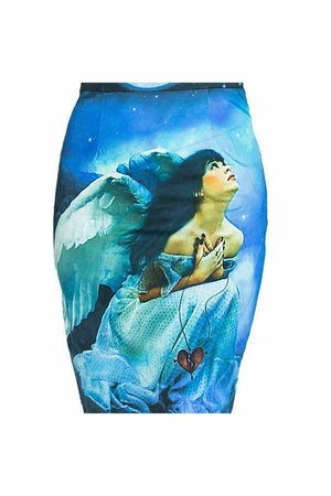 Dr Faust Fallen Angel Blue Moon Night Sky Midi Dress - Angel 3 Dr Faust Fallen Angel Blue Moon Night Sky Midi Dress - Angel - Image 3