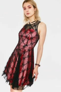 Jawbreaker Fire Edge Lace Dress -Cheap GOTHIC DRESSES Store fire edge lace dress jawbreaker 3 300x