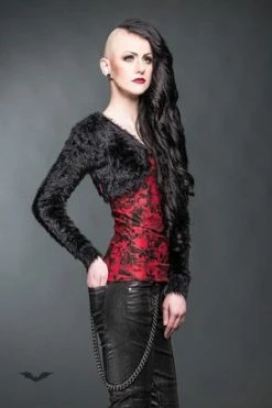Queen Of Darkness Fluffy Fake-Fur Bolero -Cheap GOTHIC DRESSES Store fluffy fake fur bolero queen of darkness 5 300x