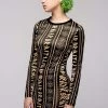 Long Clothing Gold Rune Dress