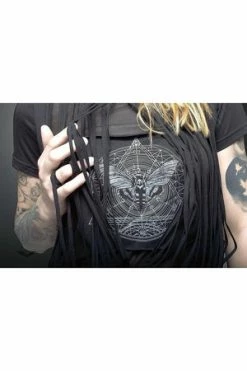 Queen Of Darkness Goth Top Decorated With Fringes -Cheap GOTHIC DRESSES Store goth top decorated with fringes queen of darkness 5 300x