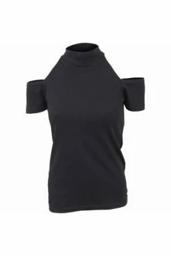 Spiral Gothic Elegance - Halter Neck Drop Shoulder Top