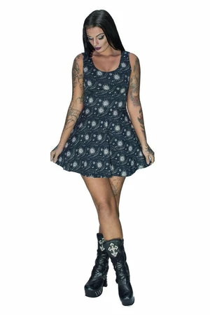 Dr Faust Gothic Ouija Board Mini Dress - Esme 1 Dr Faust Gothic Ouija Board Mini Dress - Esme