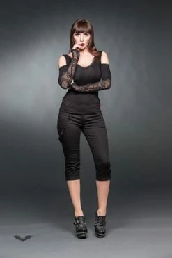 Queen Of Darkness Gothic Top With Sleeves Made Of Lace -Cheap GOTHIC DRESSES Store gothic top with sleeves made of lace queen of darkness 3 300x