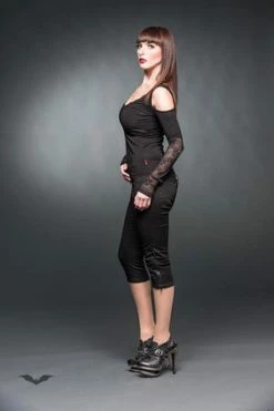 Queen Of Darkness Gothic Top With Sleeves Made Of Lace -Cheap GOTHIC DRESSES Store gothic top with sleeves made of lace queen of darkness 4 300x