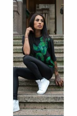 Dr Faust Green Snake God Black T-Shirt - Joshua -Cheap GOTHIC DRESSES Store green snake god black t shirt joshua dr faust 5 300x