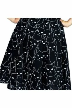 Dr Faust Grumpy Cats Black Midi Dress - Felina 5 Dr Faust Grumpy Cats Black Midi Dress - Felina -Cheap GOTHIC DRESSES Store grumpy cats black midi dress felina dr faust 3 300x