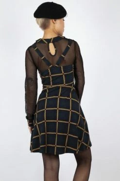 Jawbreaker Head In The Clouds Plaid Overall Dress -Cheap GOTHIC DRESSES Store head in the clouds plaid overall dress jawbreaker 5 300x