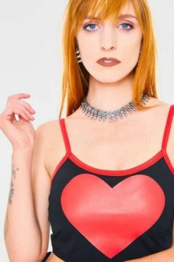 Jawbreaker Heart Throb Crop Top -Cheap GOTHIC DRESSES Store heart throb crop top jawbreaker 3 300x