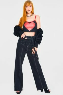 Jawbreaker Heart Throb Crop Top -Cheap GOTHIC DRESSES Store heart throb crop top jawbreaker 4 300x