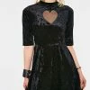 Jawbreaker Heartless Black Velvet Dress