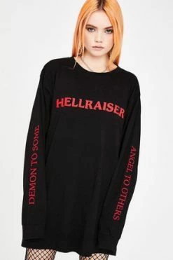 Long Clothing Hell Raiser Long Sleeve - Unisex 10 Long Clothing Hell Raiser Long Sleeve - Unisex -Cheap GOTHIC DRESSES Store hell raiser long sleeve unisex long clothing 2 300x