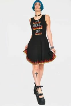 Jawbreaker HELLO NO Skater DRESS -Cheap GOTHIC DRESSES Store hello no skater dress jawbreaker 3 300x