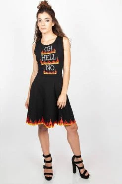 Jawbreaker HELLO NO Skater DRESS -Cheap GOTHIC DRESSES Store hello no skater dress jawbreaker 5 300x