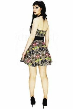 Dr Faust Hieroglyphs Print Mini Dress - Anaya -Cheap GOTHIC DRESSES Store hieroglyphs print mini dress anaya dr faust 4 300x