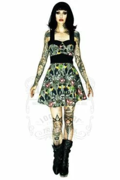 Dr Faust Hieroglyphs Print Mini Dress - Anaya