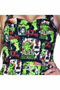 Dr Faust Horror B Movie Black Mini Dress - Myra -Cheap GOTHIC DRESSES Store horror b movie black mini dress myra dr faust 3 300x