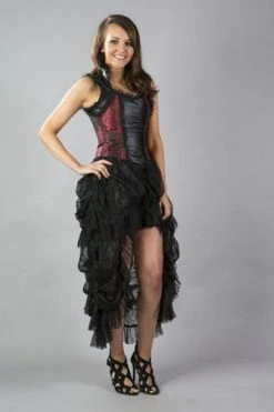 Burleska Isabella High Low Corset Dress In King Brocade -Cheap GOTHIC DRESSES Store isabella high low corset dress in king brocade burleska 4 300x