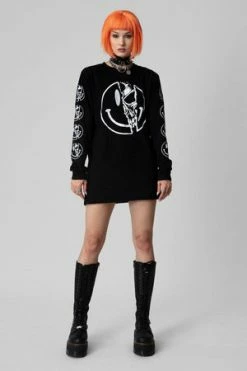 Long Clothing Killer Smiley - Long Sleeve - Unisex -Cheap GOTHIC DRESSES Store killer smiley long sleeve unisex long clothing 4 300x