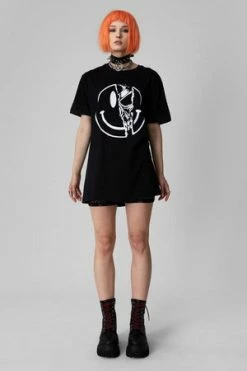 Long Clothing Killer Smiley - T-shirt - Unisex -Cheap GOTHIC DRESSES Store killer smiley t shirt unisex long clothing 9 300x