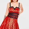 Jawbreaker Ladybird Polkadot Flare Dress