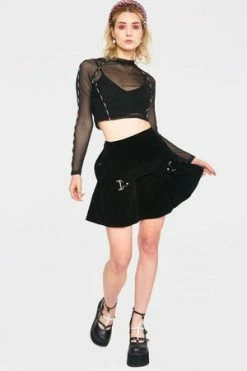 Jawbreaker LCD Stripe Mesh Top -Cheap GOTHIC DRESSES Store lcd stripe mesh top jawbreaker 4 300x