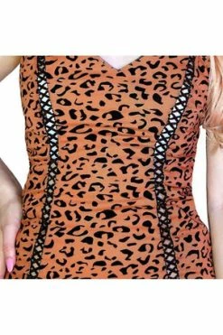 Dr Faust Leopard Animal Print Lace-Up Mini Dress - Robin -Cheap GOTHIC DRESSES Store leopard animal print lace up mini dress robin dr faust 3 300x