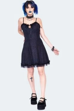 Jawbreaker Leopard Mesh Baby Doll Dress -Cheap GOTHIC DRESSES Store leopard mesh baby doll dress dra 9575 03.1434 300x