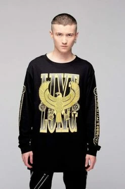 Long Clothing Live Long Eagle Unisex Long Sleeve T-Shirt -Cheap GOTHIC DRESSES Store live long eagle unisex long sleeve t shirt long clothing 10 300x