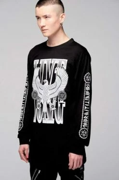 Long Clothing Live Long Eagle Unisex Long Sleeve T-Shirt -Cheap GOTHIC DRESSES Store live long eagle unisex long sleeve t shirt long clothing 3 300x